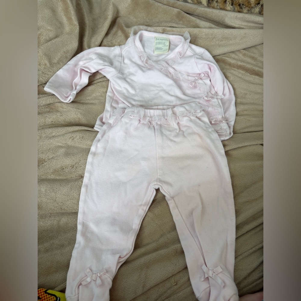 First Impressions Light Pink Baby Romper